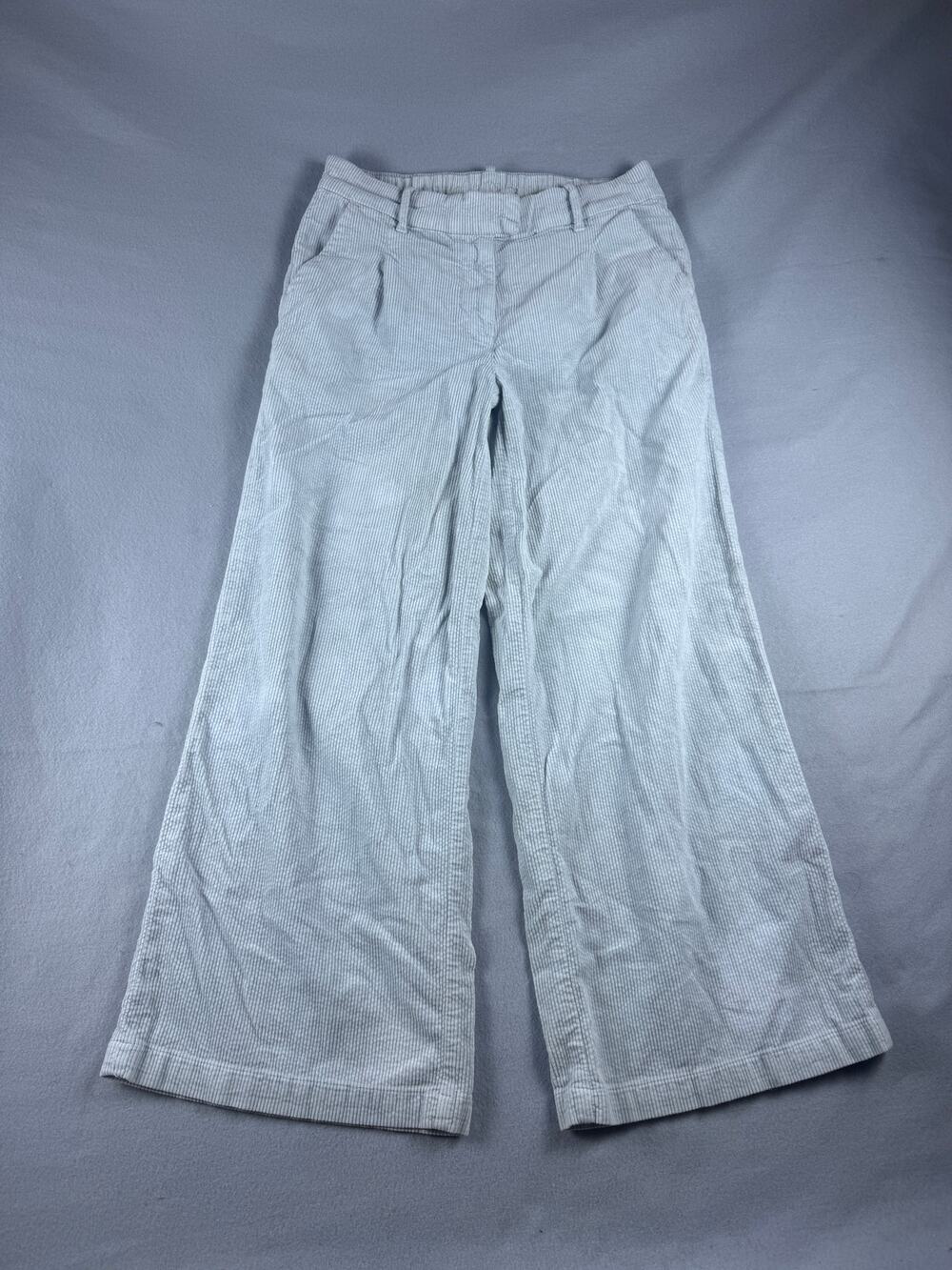 American Eagle Pants Womens 28x26 Gray Corduroy Wide Leg Stretch Relaxed Classic